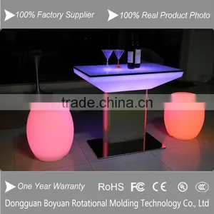 Aluminum Shelf Led Light Bar Table, Led Light Coffee Table, Light up Cocktail Table thumbnail-5