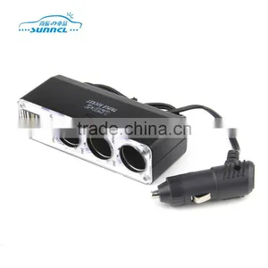 12V 24V Output 5V 2100mA Car Cigarette Lighter Socket 1 Hole 2 USB With Flexible Plug thumbnail-4