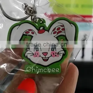 Beautiful Cute Custom 3D Soft PVC Embossed Rubber Patch With Key Ring Key Chain thumbnail-6