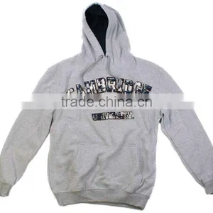 Mens Grey Poloar Fleece Hoodie Sweatshirt thumbnail-1