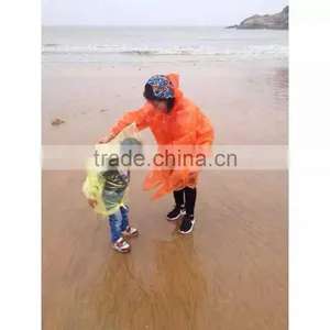 PE Disposable Waterproof Emergency Rain Poncho thumbnail-2