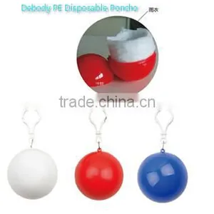 Hot Sale Cheap Disposable PE Ball Raincoat thumbnail-1