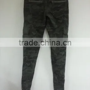 Ladies Skintight Cargo Camo Pant (Garment Stock Lots / Apparel Stock / Stocklots / Garment Apparel From Sri Lanka ) thumbnail-2