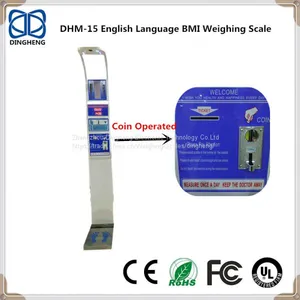 DHM-15 Coin Operated Height and Weight Scale With Printer and Ulltrasound Height Sensor thumbnail-1