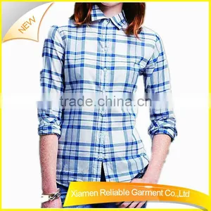 Plain Long Sleeve Grid Ladies Fancy Shirt thumbnail-1