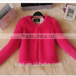 Winter Woman Fur Coat Girl Rabbit Fur Solid Brand Specials Short Jacket Rabbit Fur Coat thumbnail-5