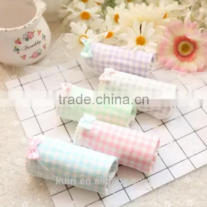 2017 Cute Candy Color Girls Cotton Underwear Lace Bowknot Gift Box Panties Briefs thumbnail-2