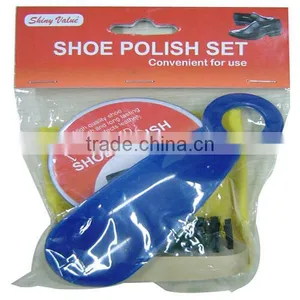 Instant Shoe Shine Set Including Polish Cream and Brush and Sponge thumbnail-1