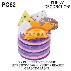 (PC62) DIY BLUEBERRY FELT CAKE Nonwoven Fabric thumbnail-1