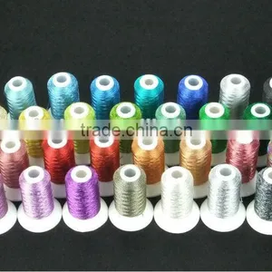 Metallic Yarn Machine Embroidery Thread High Luster, Strong Strength thumbnail-2