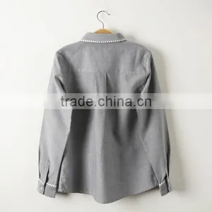 Fashion Embroidery Summer Ladies/mans Shirt thumbnail-3