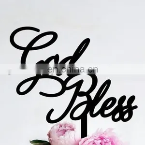 God Bless Acrylic Cake Topper Baby Shower Cake Topper thumbnail-1