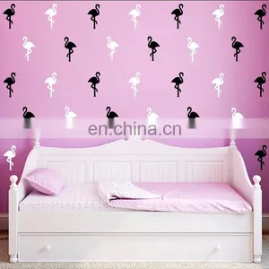 Attractive Ins Style Flamingos Vinyl Wall Sticker Children Room Home Decoration Mural Roon Decal thumbnail-1