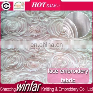 Designs in China Chemical Lace Embroidery Fabric for Lady Dress Garment thumbnail-1