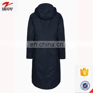 Dongguan Manufacturer Professional Customization Freestyle Women's Navy Parka With Fur Hood Ladies Warm Long Jacket thumbnail-6