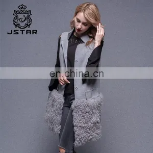 2017 High Quality Handmade Cashmere Vest Lower Hem With Lamb thumbnail-1