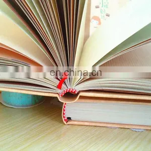 Professional Perfect Binding Hardcover Kraft Paper Notebook With Ribbon for Office/school Use thumbnail-1