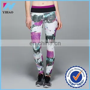 Yihao 2015 Women New Design Printed Speed Tight Leggings Sportswear Yoga Wholesale Dance Workout Printed Leggings thumbnail-1