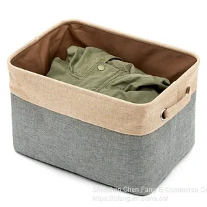 Collapsible Storage Bin Basket Storage Cube Bint With Handles for Home Office Closet thumbnail-2