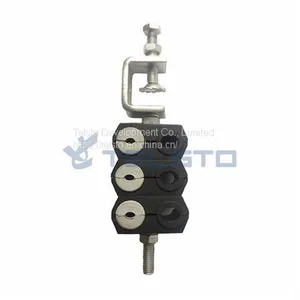 Optic Fiber Clamp for Optic Cable and Power Cable, Double Type, 6 Holes thumbnail-1