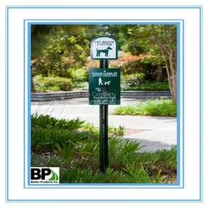 10' Steel Galvanized U Channel Sign Post for Car Parking and Pet Waste Station thumbnail-2