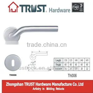 TH006:Stainless Steel Hollow Lever Long Door Handle thumbnail-1