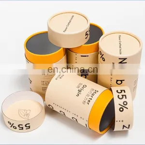 Eco Friendly Printing Food Grade Biodegradable Cylinder Kraft Cardboard Tube Paper Container Packaging thumbnail-1