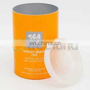 Cardboard Cylinder Food Packaging Tube With Plastic Plug thumbnail-3