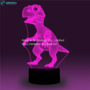 High Quality Customized Dinosaur 3D Acrylic Lamp APP Control for Kids thumbnail-5
