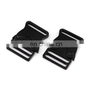 Custom Dog Collar Buckle Black Heavy Duty Durable Metal Side Quick Release Buckle Dog Collar Buckle thumbnail-1