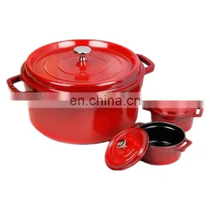 Enamel Cast Iron Cookware Set For Kitchen Ware Cooking Pot Sauce Pan thumbnail-2