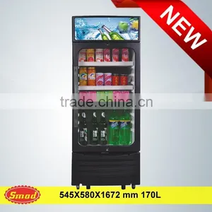 60x60cm Transparent Glass Door Display Cooler Showcase Fridge With LED Light thumbnail-2