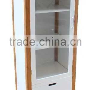 2016 New Bookcase With 2 Drawer , 3 Shelves and Glass Door thumbnail-1