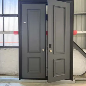 Custom Premium All-Aluminum Thermal Break Entry Door – Custom Size, Color & Design, Shown in Solid Gray Aluminum Panel thumbnail-1