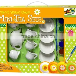Paint Your Own-Mini Tea Set ARTOYS A0054 ,6-COLOR ACRYLIC PAINTS thumbnail-1