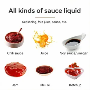 Commercial Quantitative Three-Side Seal Paste Small Packaging Filling Machine for Shaped Sachets With Honey Coffee Juice Liquid thumbnail-4