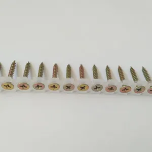 China Manufacturer Collated Fasteners With Plastic Strip White Zinc, 25mm/35mm/40mm, Free Samples, High Hardness for Indoor Decoration thumbnail-5