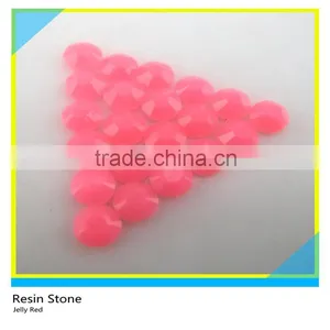 SS10 Iron On Jelly Red Round Loose Resin Stone Hotfix Flatback Epoxy Stone For Motif Transfer thumbnail-1
