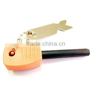 Survival Camping Tool Quick Magnesium Fire Starter With Metal Knife Rod thumbnail-2