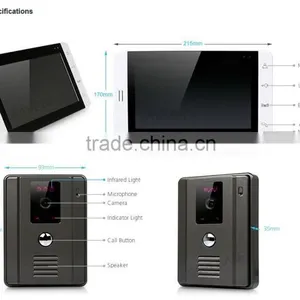 7" Wired Video Door Phone Hands-free Intercom Night Vision Camera Color Monitor thumbnail-2