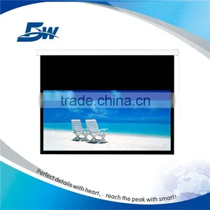 Electric Hanging Projector Screens With Remote Control thumbnail-1