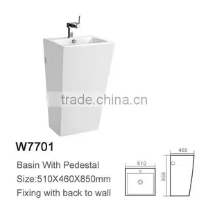 Small Size Pedestal Wash Hand Basin Sizes thumbnail-2