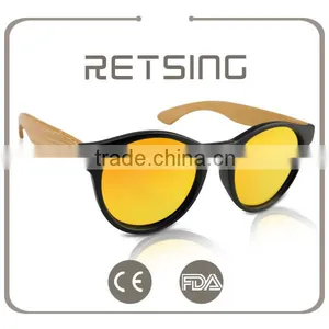 2016 FDA Wholesale Mirror Polarised Lens China Plastic Bamboo Sunglasses Custom Logo Wooden Sunglasses thumbnail-1