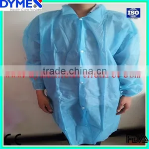 China Antistatic Disposable Elastic Cuff Lab Coat thumbnail-2