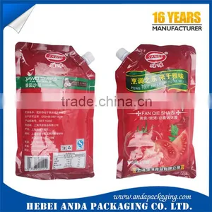 Custom Printed Ketchup Packets Pet/al/pe Ketchup Stand up Pouch Aluminum Material thumbnail-2
