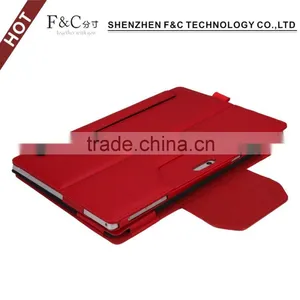 China Cheap PU Leather Tablet Light Up Book Style Cover For Surface Pro 4 Wholesale thumbnail-1