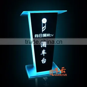 Acrylic Night Bar Acrylic LED Table Designs, Night Club dj Facade, Night Bar Booth thumbnail-2
