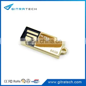 Hot Selling Gold Mini USB Stick 8GB Super Mini USB Flash Drive 16GB thumbnail-1