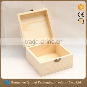 Custom Unfinished Pine Wood Gift Box thumbnail-1