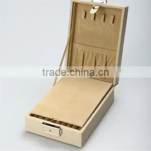 Luxury White Deluxe Leather Jewelry Case thumbnail-4